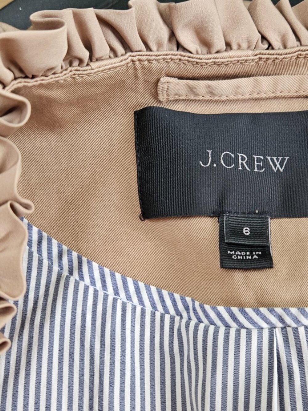 J Crew Ruffle Chino jacket Size 6 - Picture 6 of 7